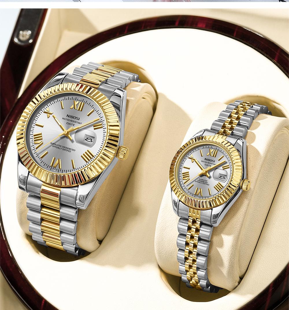 NIBOSI Rose Gold Women's Watches with Date Stainless Steel Luxury Ladies Watches with Small Writs Watches for Women Waterproof Elegant Dress Quartz Analog Women's Wrist Watches Reloj de Mujer