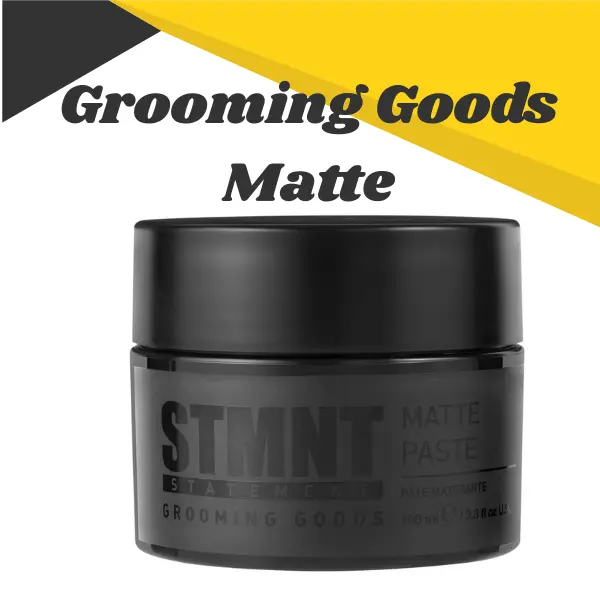 Grooming Goods Matte Paste 3.38 oz | All Day Strong Hold & High Volume | Hair Clay Paste For Men | Non-Greasy Formula | Texture Paste for Hair | Ideal for Dry & Damp Hair | Mens Hair Styling