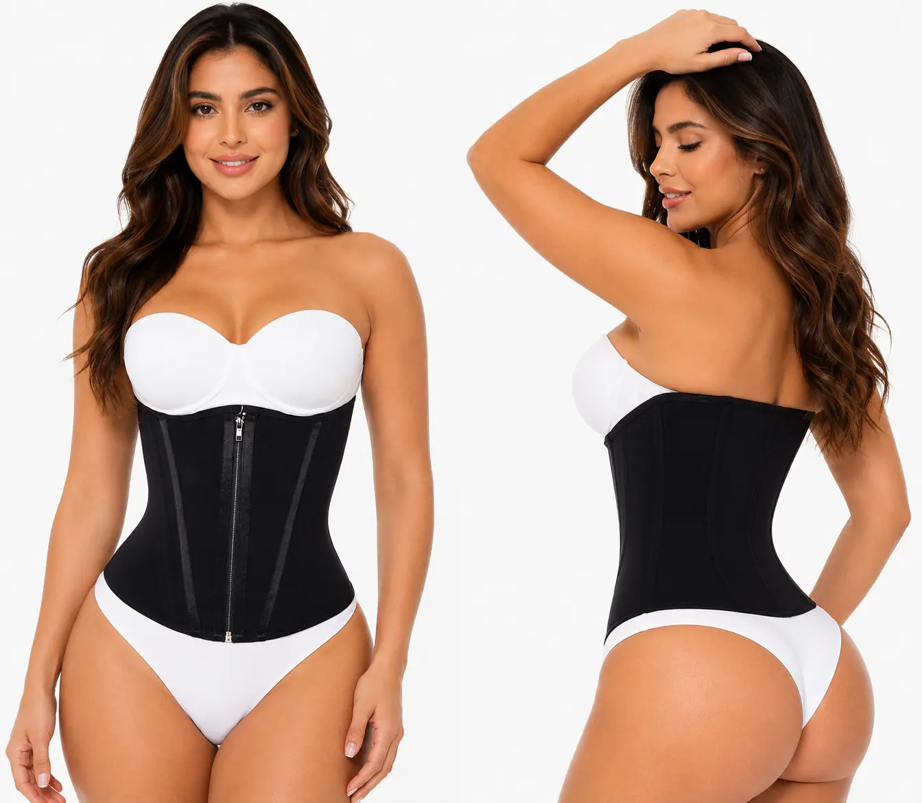 Extreme Waist Girdle with 15 Bones Corset Style Faja Colombiana Adjustable Elastic Women's Shapewear for Daily Use or Sports Activities