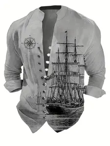 pearl snaps Leisure Vacation Retro Fashion father's dad gifts vintage summer clothes Menswear Shirt Top Gamis Casual Stylish Casual Soft Flannel Biker Long Sleeve