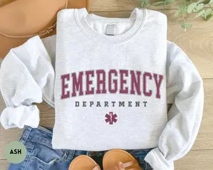 Emergency Department T-shirt, Sweatshirt, ER Nurse Crewneck, Emergency Crew Gift,