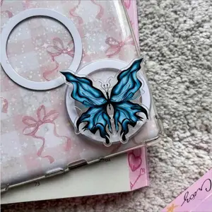 Blue Fairy Butterfly MagSafe Phone Grip, Enchanted Blue Wing Griptok, Mystical Butterfly Phone Stand, Fairycore Aesthetic Accessory, Cobalt Blue Butterfly Gift for Her