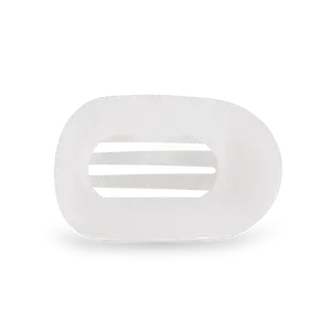 Coconut White Medium Flat Round Hair Clip