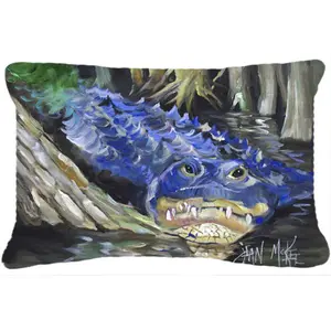 Carolines Treasures  Blue Alligator Canvas Fabric Decorative Pillow