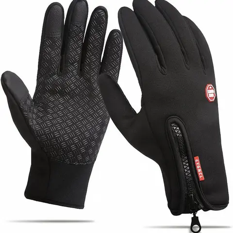 Adults' Sporty Wind-Resistant Gloves - Outdoor Winter Full-Finger, Touchscreen, Windproof for Sports, Travel Activities, Sporty Sports Gloves