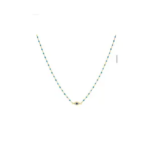 Evil Eye Necklace .925 silver 14k Gold Plated