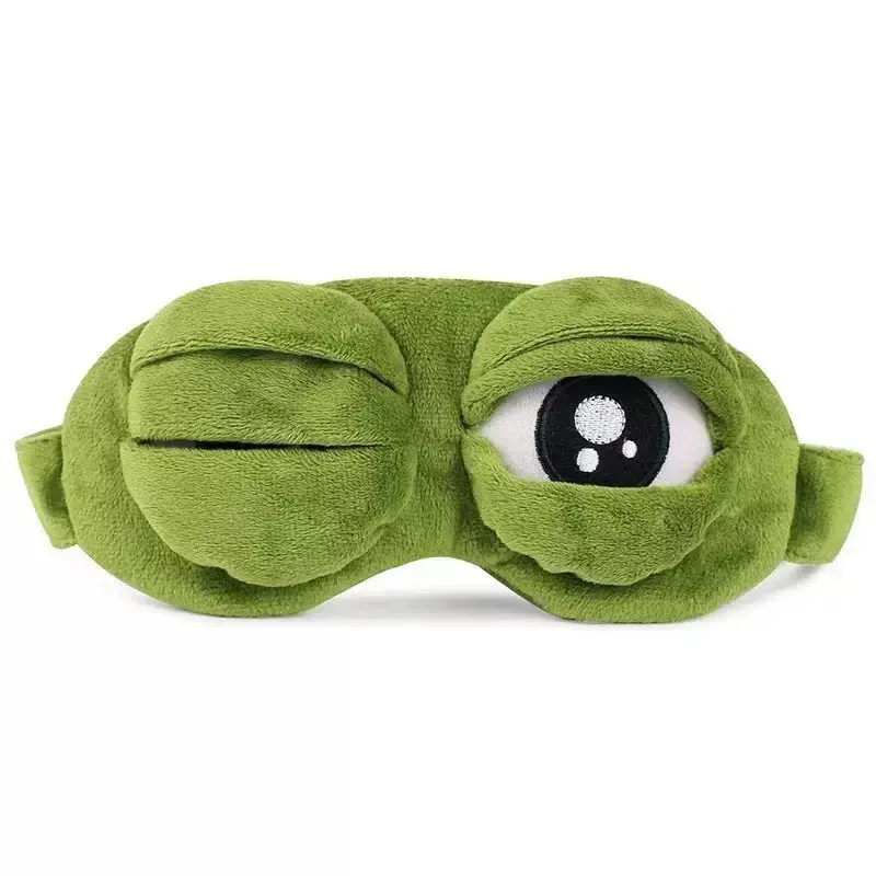 Unisex 3D Funny Frog Sleep Mask (1pc) - Cute Animal Eye Cover, Soft Fabric Sleeping Aid, Darkening Light Blocker, Lightweight Portable Home Supply for Travel, Party Bag Gift for Kids