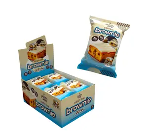 Cookies & Cream Blondie Protein Brownies 12 Pack, High Protein Snack Bars with Collagen, Soft Baked Dessert Style Snack, Convenient On-the-Go Treats