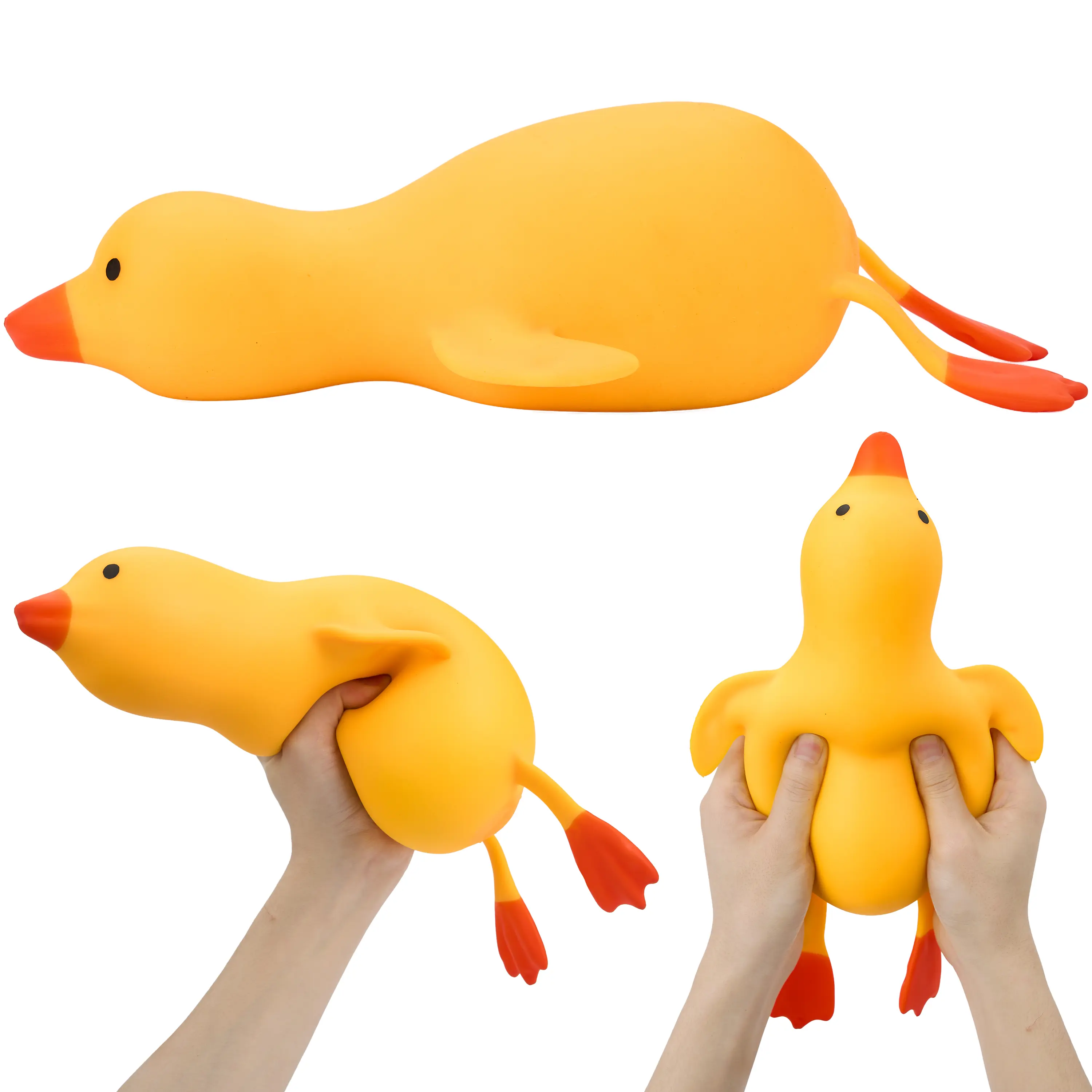 JOYIN Jumbo Prone Pose Duck Stress Relief Toy, Squeeze Prone Pose Duck Stress Balls, Slow Rising Squishy  Fidget Sensory Toy, Soft Squeeze Decompression Dough Gift for Adults and Girls Boys