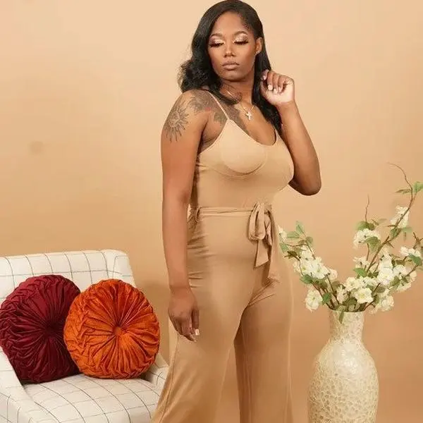 FEELING GROWN BEIGE JUMPSUIT