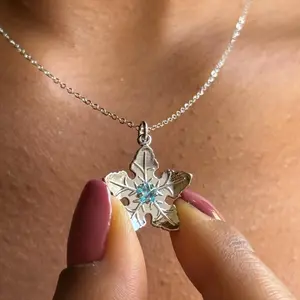 1pc Fashion Silvery Star Necklace for Women Girls Tree Star Leaf Necklace Y2k Jewelry accessories Best Gift for Her