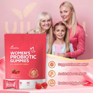 Women's Probiotic Gummies Cranberry Flavor 5 Billion CFUs per Serving Targeting Body Odor Women's Health & Add More Good BacteriaFor Digestive Health