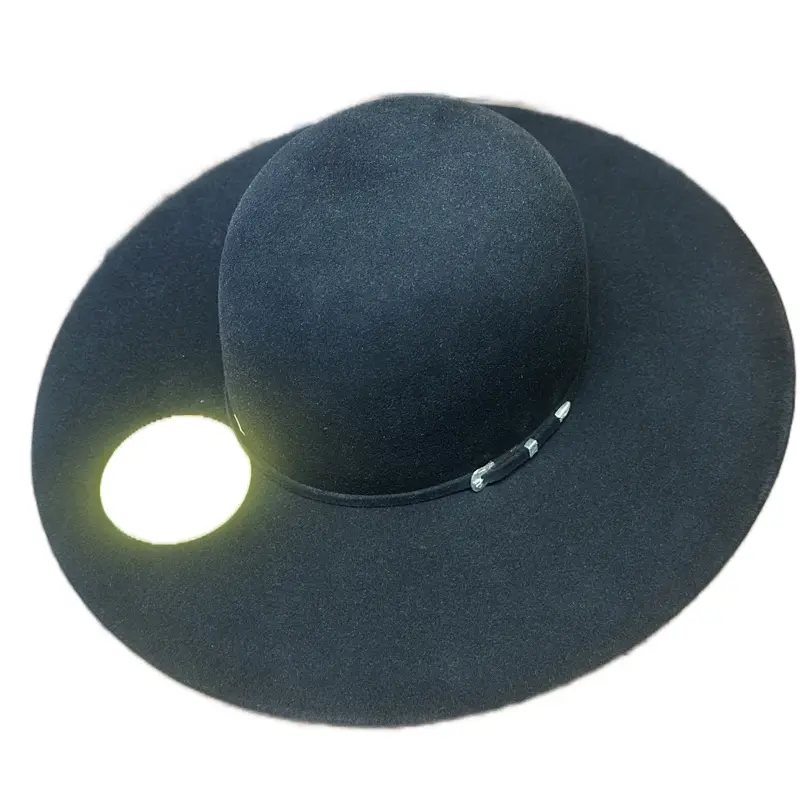 Serratelli Black Felt Hat Size 7-1/2 with 4-1/2 Inch Brim and 6 Inch Crown
