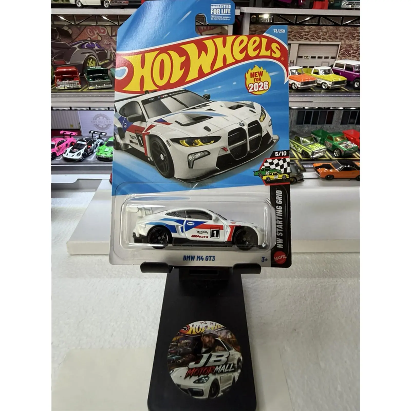 Hot Wheels BMW M4 GT3 Die-Cast Car 2026 New Model 1/10 Scale Collectible Toy Vehicle for Kids