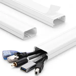 TV Cord Hider - 39in(3xL13in) Cord Covers for Wall Mounted TV  Hider Wall Kit | Wire Hiders for TV  Wall, Wire Covers for Cords,  Concealer  Cords, 1.5" W x 0.75" H, White