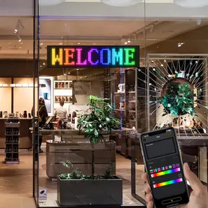 Smart Ai Voice Control LED Display Screen, Pixel Panel Light, APP Programmable Flexible RGB Matrix, USB Powered, Car Restaurant Advertising, Home Decor