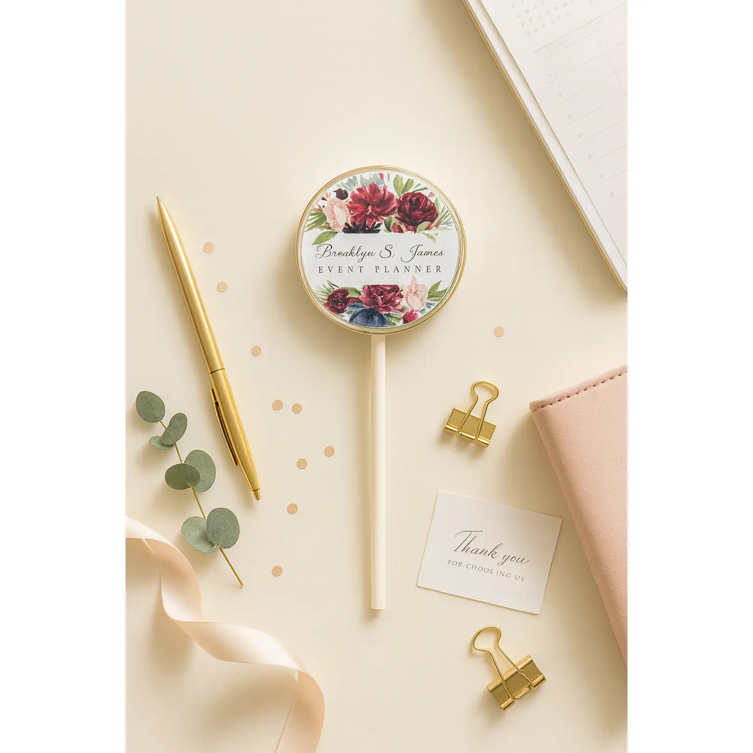 Event Planner Client Gift Lollipop -Custom Floral Lollipops