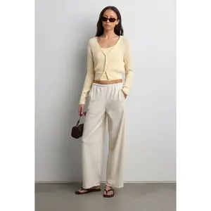 CROPPED LIGHTWEIGHT BUTTON FRONT CARDIGAN