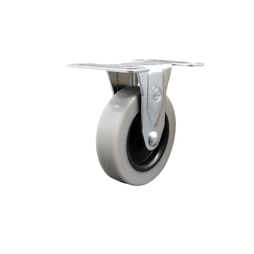 Service Caster SCC-05R310-TPRS-TP2 3-in. Rigid Thermoplastic Rubber Casters, Dual Ball Bearing, 2.38-in. x 3.63-in. Top Plate, 110 lbs Capacity, Smooth Ride, Heat Treated Raceway, for Home & Office Chairs