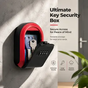 Durable Password Key Holder, Wall-Mounted Combination Key Safe Box, Easy Install & Weatherproof, Ideal for Realtors, Vacation Rentals & Outdoor Use