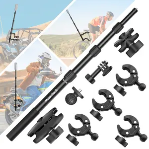 Maectech Motorcycle Camera Mount for Insta360 X5/X4/X3 for GoPro Handlebar Mount for DJI Osmo Action Bike Mount for Insta360 X5 Accessories