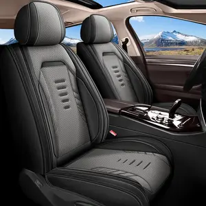 Premium Perforated Faux Leather Full Set Seat Covers for VW Tiguan, 2009-2025 Fitment, 2/5-Seat Options, Easy-Install Car Interior Cushion Protector Accessories, Breathable Design