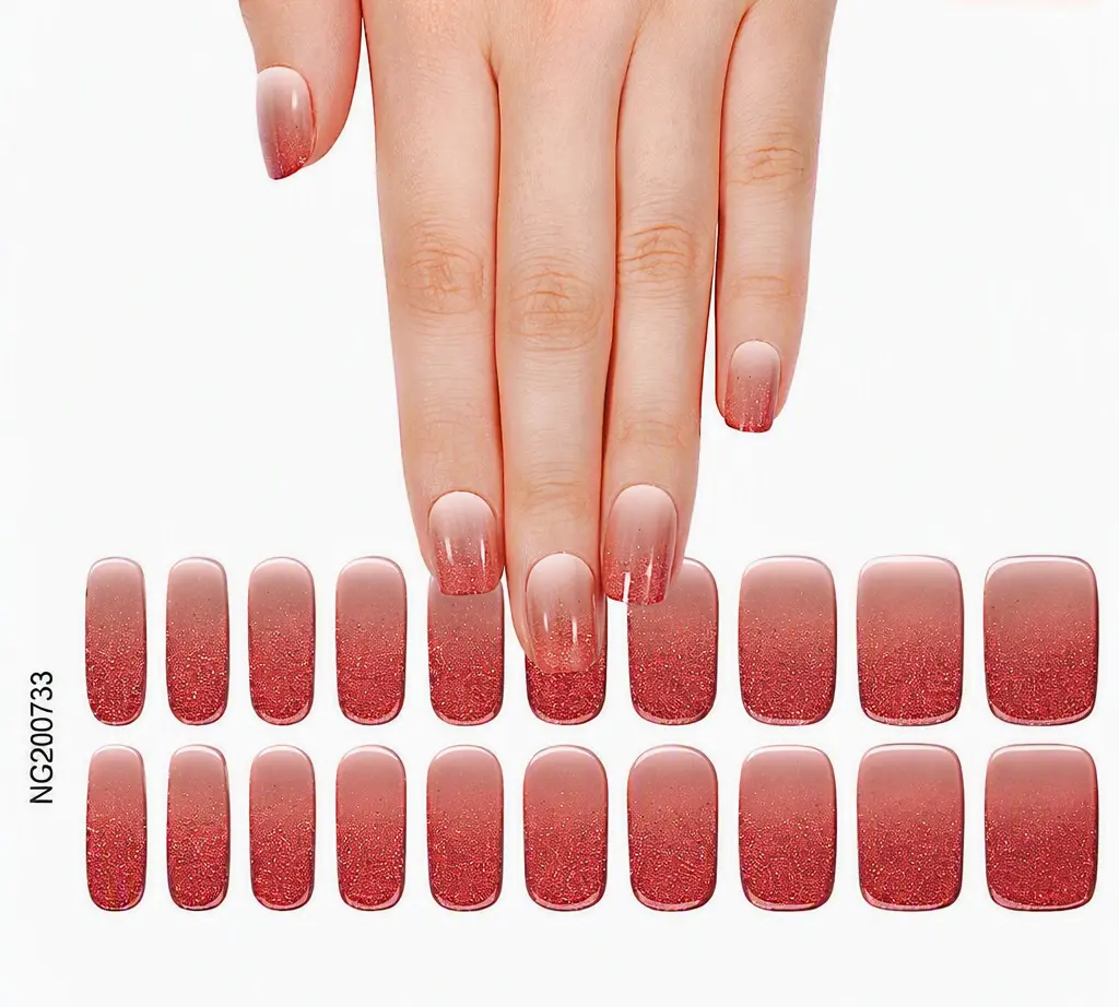Peach Fizz Deluxe Semi-Cured Gel Nail Strips
