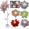 Large-Scale 3D Bouquet Silk Poppy-Shape Dancing Petals Artificial Flowers, Fake Silk Plant Centerpiece, Table Decor Flowers for Wedding Backdrop & Room Displays, 3D Bouquet Artificial Flowers