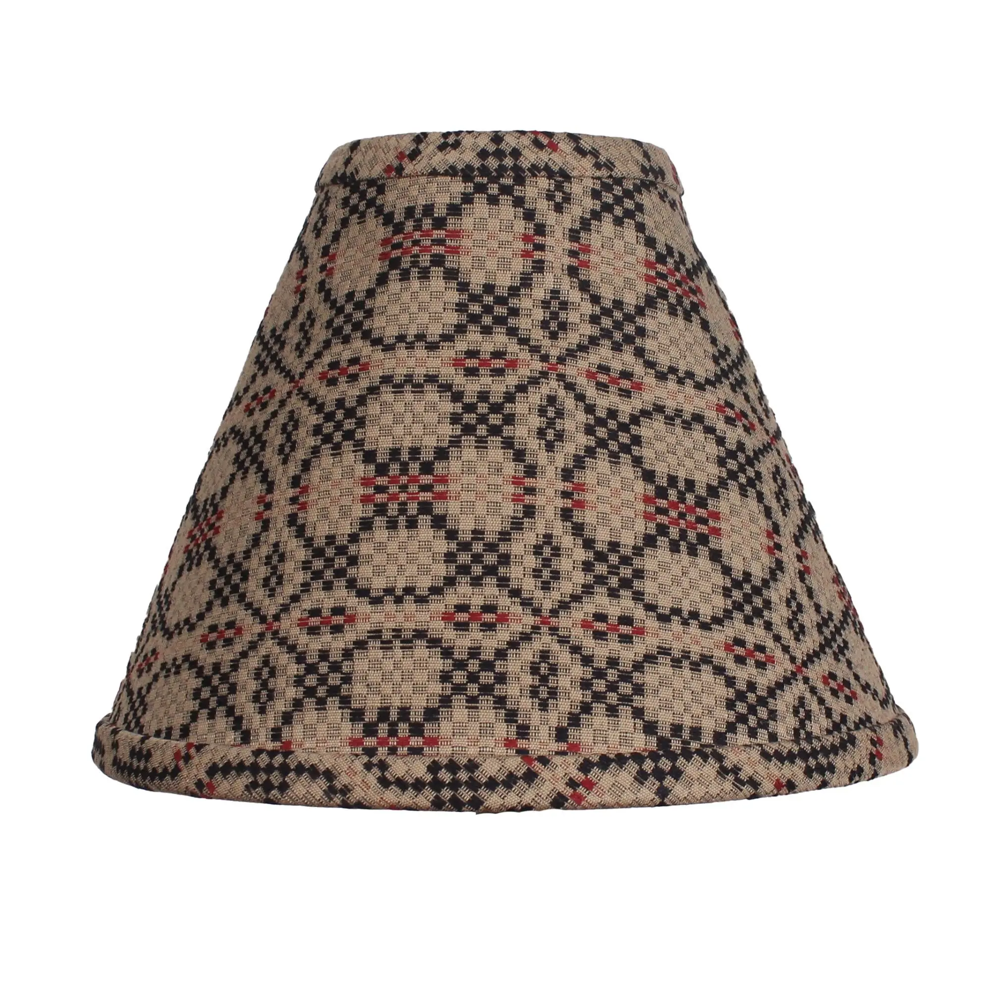 Kendall Jacquard Black 10" Lamp Shade with Elegant Design and High Curvature