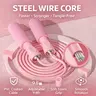 Adjustable Jump Rope, 9.8 ft Tangle-Resistant PVC Skipping Rope with Ball Bearings and Non-Slip Foam Handles for Cardio, Boxing and Home Workouts