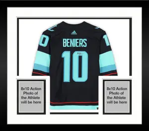 Framed Matty Beniers Seattle Kraken Autographed Navy Adidas Authentic Jersey - No Patch - Fanatics Authentic Certified