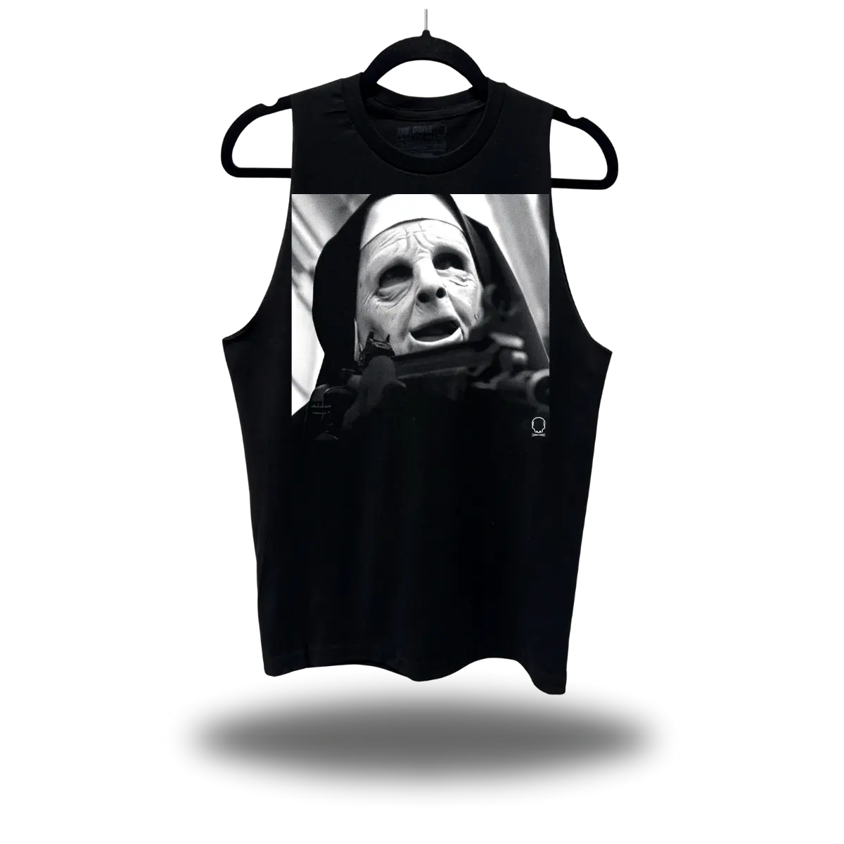 TheDriveClothing Nun Classic Black Tank Top – Y2K Streetwear Graphic Tank, Vintage Grunge Biker Fashion, TikTok Viral Summer Outfit, Urban Casual Unisex Cotton Streetwear Tee