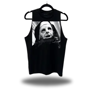 TheDriveClothing Nun Classic Black Tank Top – Y2K Streetwear Graphic Tank, Vintage Grunge Biker Fashion, TikTok Viral Summer Outfit, Urban Casual Unisex Cotton Streetwear Tee