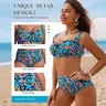 【Runs Small | Size Up】Hanna Nikole Modest Swimsuits for Women 2026 High Waisted Bikini Sets Tummy Control Tie Cut-Out Bathing Suits #tiktokshopbacktoschool, Cutout Bathing Suits, Beach Wear, Multiple Colors