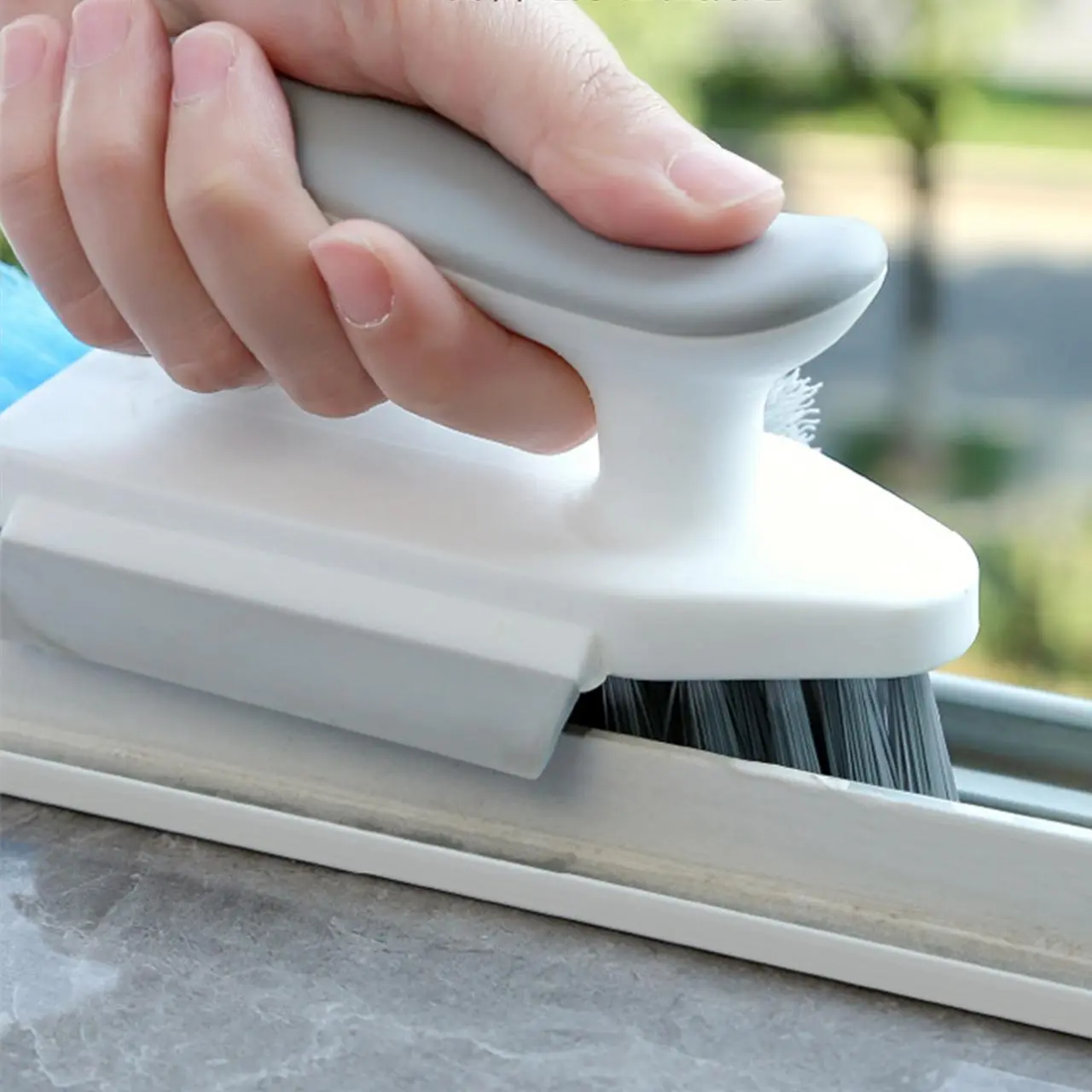 1 Count 4-in-1 Cleaning Brush with Handle, Household Corner Gap Cleaning Brush, Home Care Supplies, Bathroom Cleaning Tool