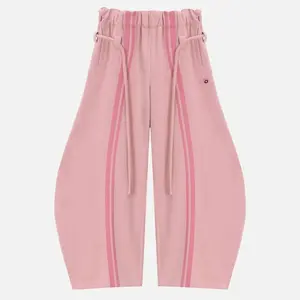 Stripe Super Baggy Sweatpants Oversized Barrel Pants Vintage Wide Leg Elastic Waist Lantern Trousers Unisex