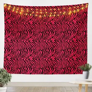 Feelyou Pink Black Zebra Stripes Microfiber Tapestry - Soft, Lightweight Wall Hanging with Bright Safari Animal Print, Home Decor for Bedroom, Living Room, 70Wx92L XL Indoor/Outdoor Machine Washable Home Supply
