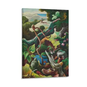 Thomase Hart Benton Drawing Poster Artworks Canvas，  Room Aesthetic Wall Art Home Modern Decor Gift. (7) Canvas Poster Bedroom Decor Sports Landscape Office Room Decor Gift Frames Ornaments Artistic Decoration Photo Print