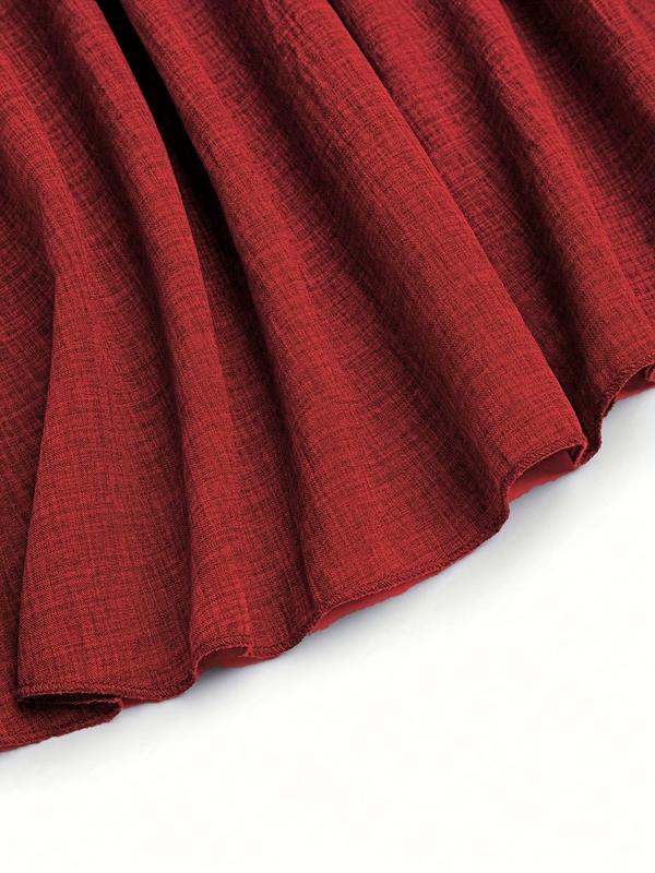 Women's Plus Size Elegant A-Line Midi Skirt, Casual Pure Color Floral Pattern, Fitted Summer & Fall Fashion