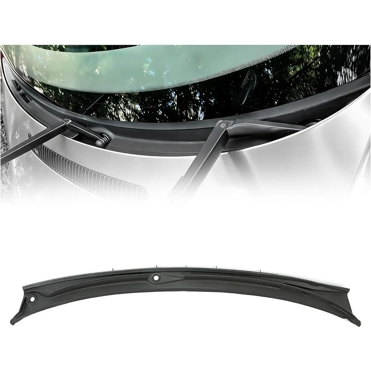 ALMULOO Windshield Cowl Grille Top Panel Compatible with 1997-2006 BMW E46 323Ci 323i 325Ci 325i 325xi 328i 330Ci 330i 330xi M3 Replacement for 51718208483