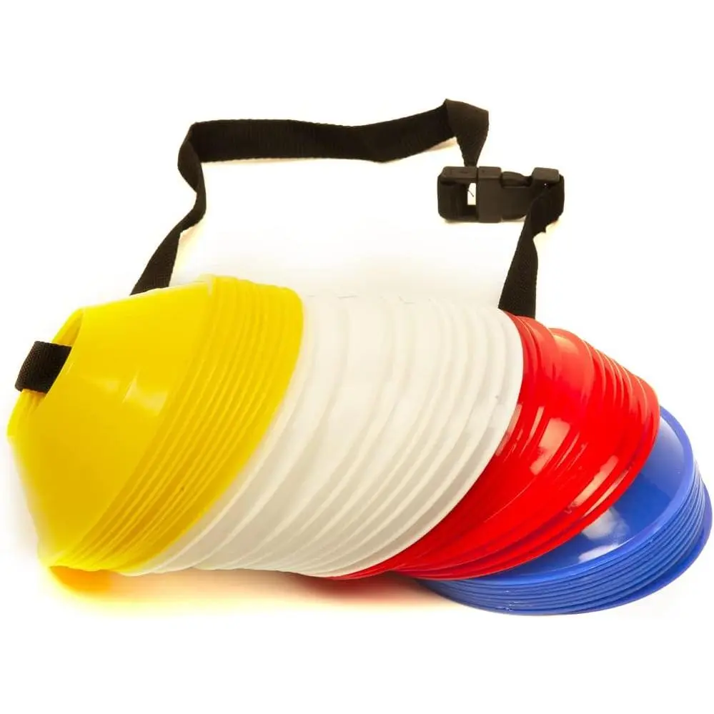 Cones | 40 Pack  Cones with Strap for Agility Drills, Soccer, and  Practice and Shapes