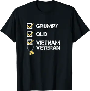 Mens Grumpy Old Vietnam Veteran Armed Forces Grumpy Vet Clothes T-Shirt - Jacobjbt Shop 75B08CC6XZDC