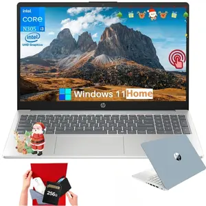 HP 15.6''  Touchscreen Laptop Computer - Windows 11 Home, AI Copilot, up to 32GB RAM + 512GB SSD, 15.6'' FHD Anti-Glare Touchscreen (1920 x 1080), Intel 8 Core i3-N305, Intel UHD Graphics, WiFi-6, Bundle Accessory
