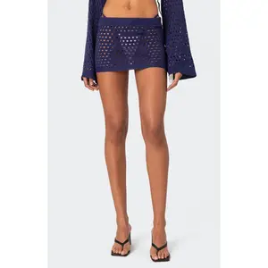 Edikted Women's Celena Crochet Mini Skirt - Multicolor