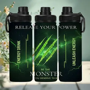 1pc 20oz Monster Energy Claw Collection Water Bottle, Multi-Color Series, Large Capacity Portable Cup, Cool Gift Water Cup