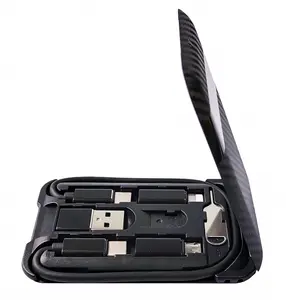 -Card USB C to C /Data Transfer  with 3 Connectors Adapter Type C to USB A/ USB/Light 8P Adapter Compatible with iOS/ USB and Type-C Devices