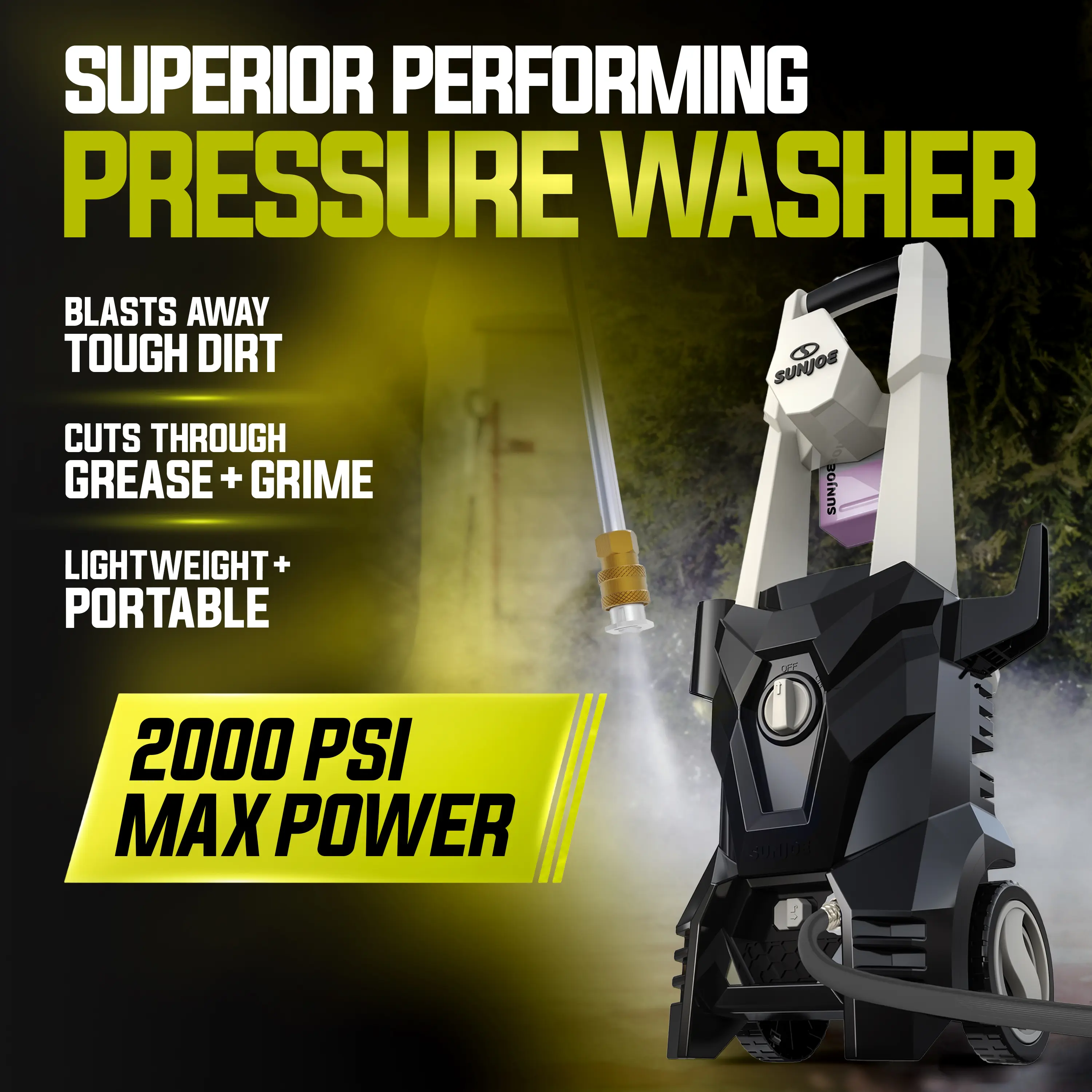 Sun Joe 2000 PSI Max All-Purpose Electric Pressure Washer | 13-Amp | 4 Nozzles | Foamer Cannon Sun Joe 2000 PSI Max All-Purpose Electric Pressure Washer | 13-Amp | 4 Nozzles | Foamer Cannon