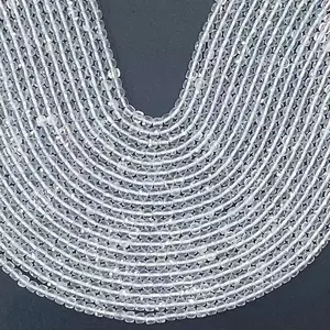 Natural Rock Crystal Quartz Gemstone Cube Faceted Beads Tiny Loose Beads Square Faceted Beads For DIY Jewelry Making Desig Handmade Crafts Bracelet, Necklace, Earrings AAAA Quality 15.5 Inches Long, Semi Precious Stone, Spacer beads