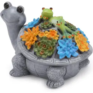 Turtle & Lazy Frog Ashtray with Lid, Handmade Cool Resin Ashtrays as Home Decoration, Windproof Ash Tray for Indoor or Outdoor Use, Smoking Ash Tray Sets in Office Bar Hotel