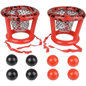 Wicked Big Sports Inflatable Basket Heads, Funny Basketball or Toss Game for Outdoor or Indoor Play, Red (1913)